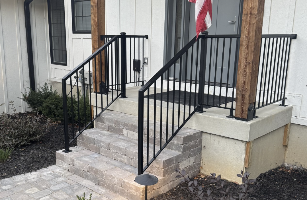 Custom Porch & Patio Railings in Warren, MI | San Marino Iron Inc. - Front%20Porch%20Vertical%20Rail