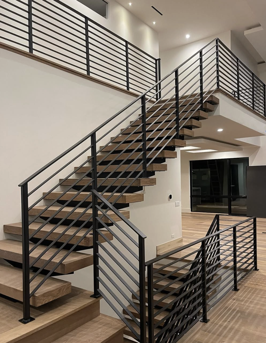Custom Iron Railings in Warren, MI | Durable & Stylish Metal Railings | Warren, MI - Horizontal%20Rails%20%282%29
