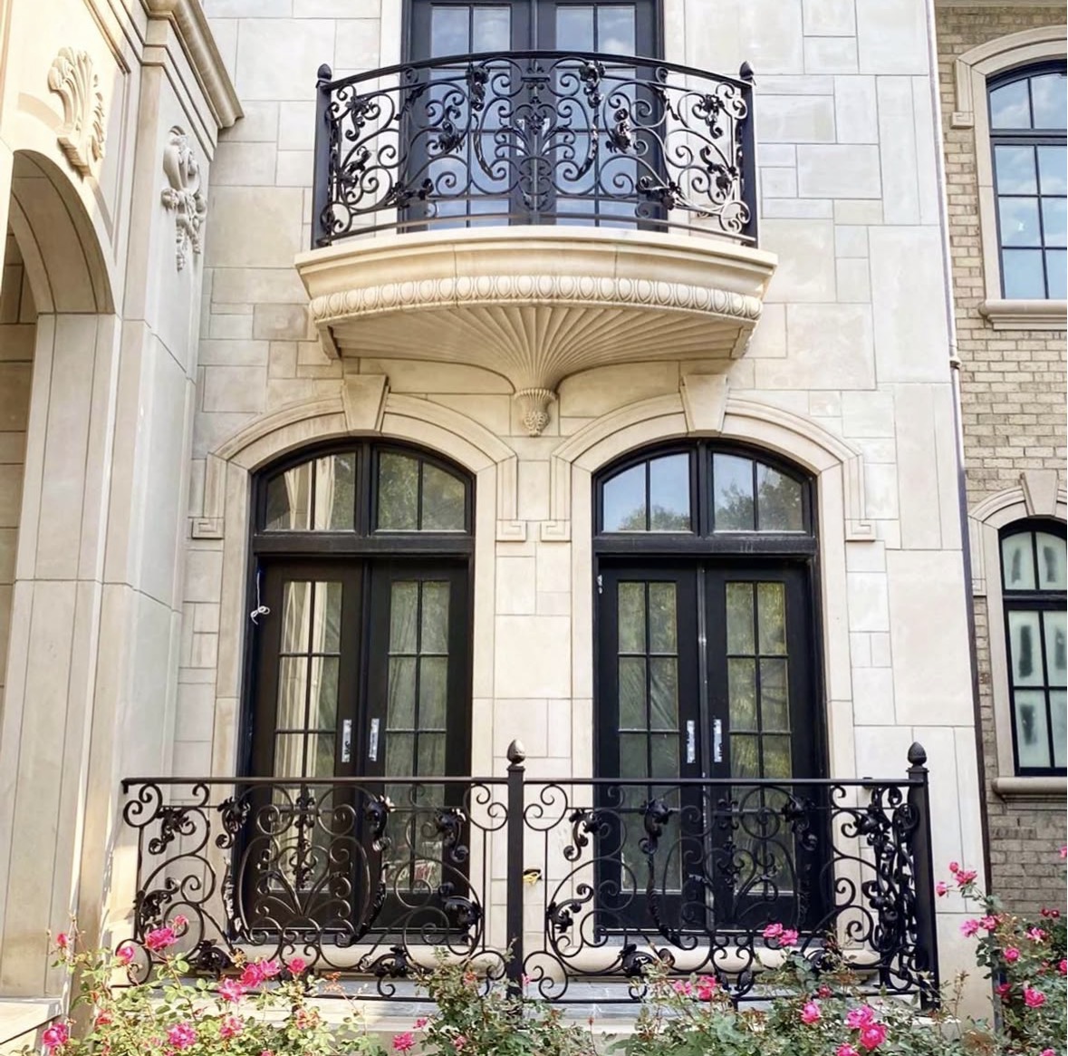 Custom Iron Balcony Railings in Metro Detroit Area | San Marino - Juliet%20Balconies